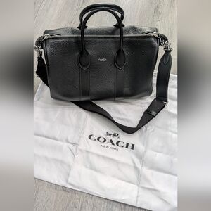 Coach Compass 35 Black Pebbled Leather No Hangtag